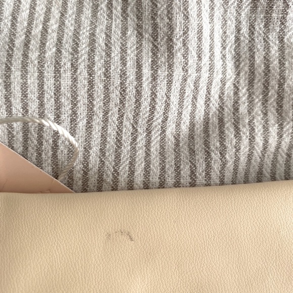 Cream Faux Leather Split Hem Trousers - Picture 11 of 15